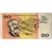 AUSTRALIA 1967 . TWENTY 20 DOLLAR BANKNOTE . COOMBS/RANDALL . FIRST PREFIX XBQ